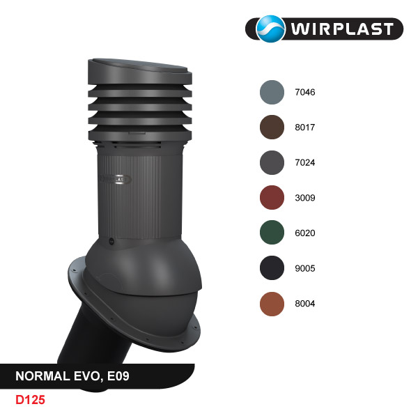 Roof vent D125, non-insulated, EVO