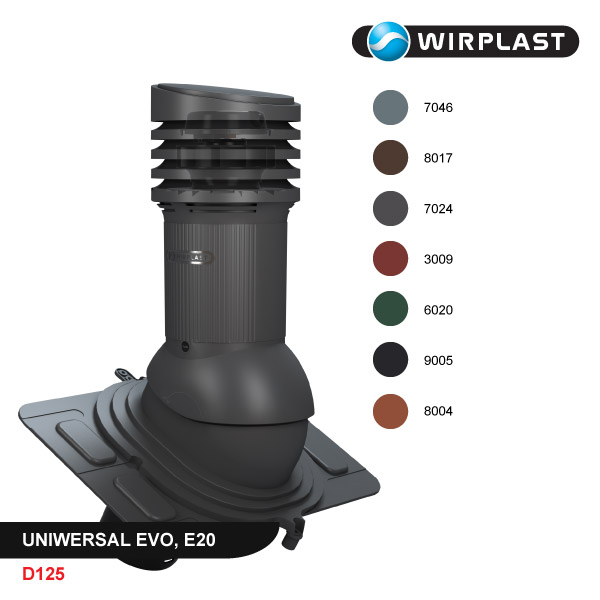 Roof vent D125, with electric fan, EVO